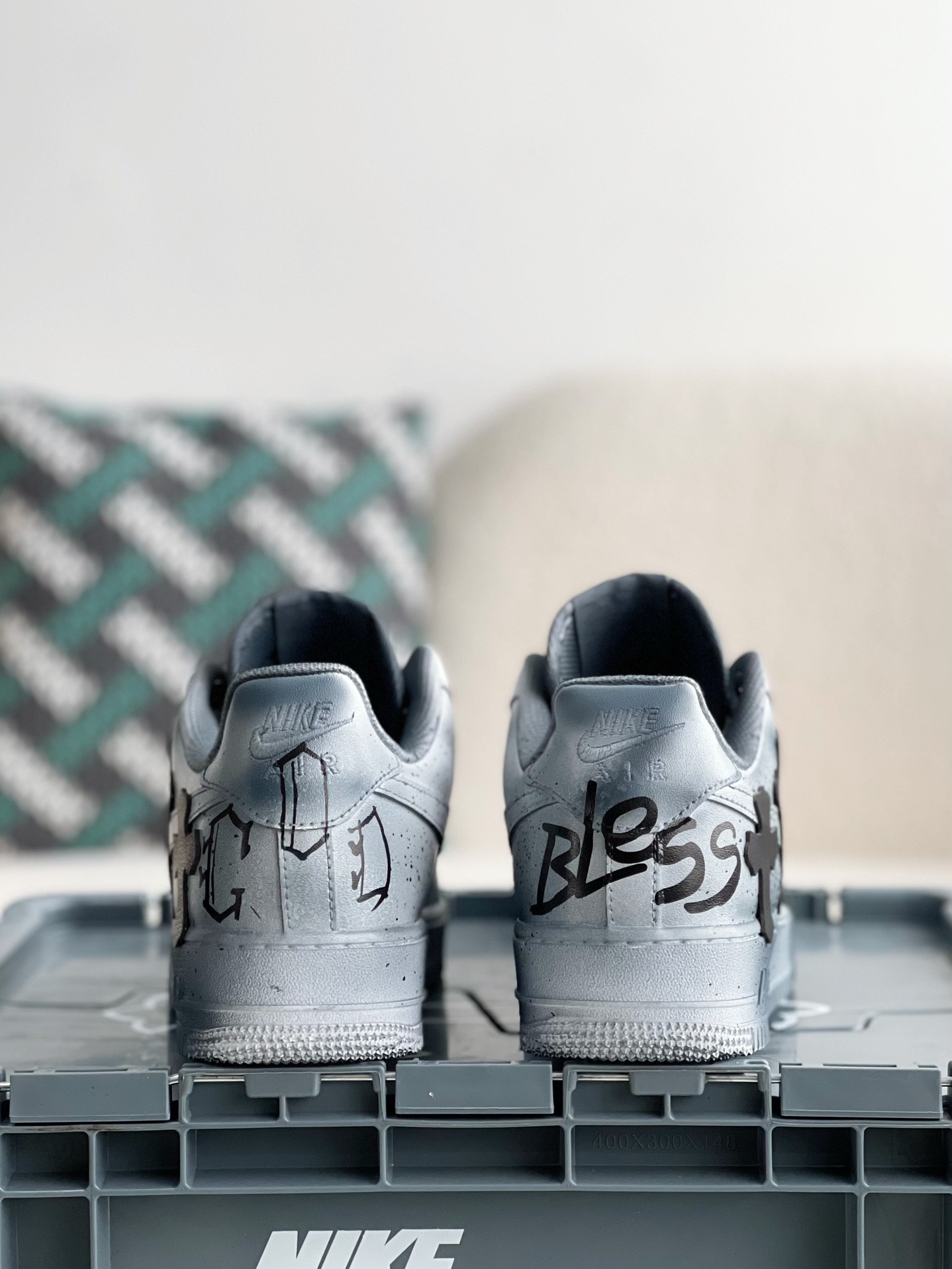 「#2289」Chrome Hearts x Nike Air Force 1 sneakers - Image 3