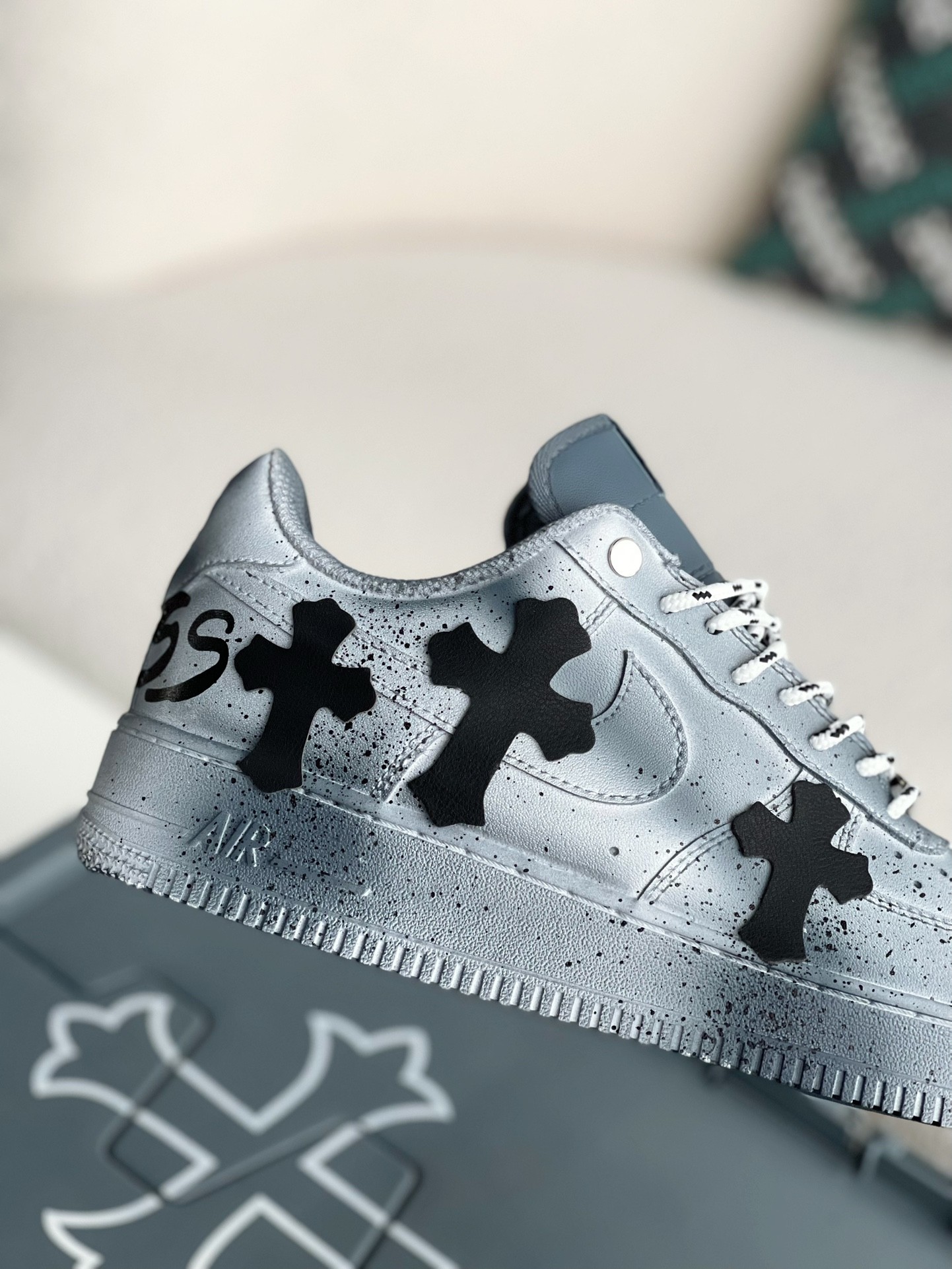 「#2289」Chrome Hearts x Nike Air Force 1 sneakers - Image 7