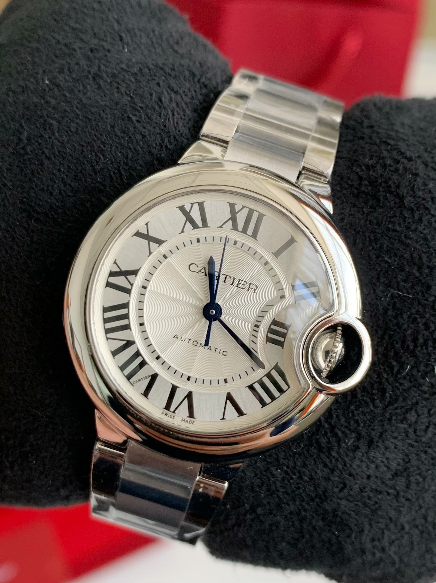 「#2450」Cartier Blue Balloon Log ladies wristwatch, dial 33mm - Image 3