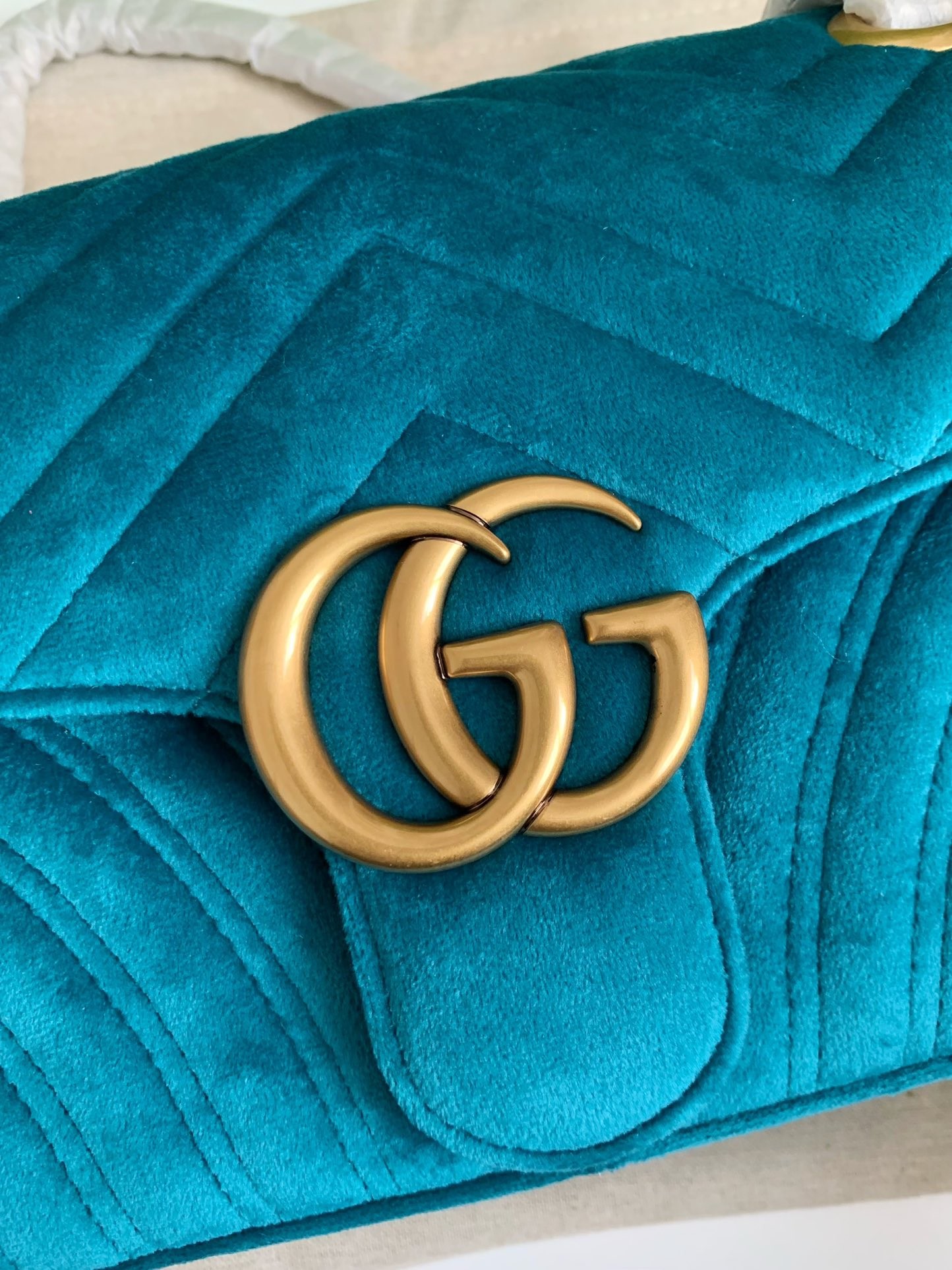 「#2452」Gucci Marmont Series of Cashmere cross-body bag Size:26*15*7cm - Image 4