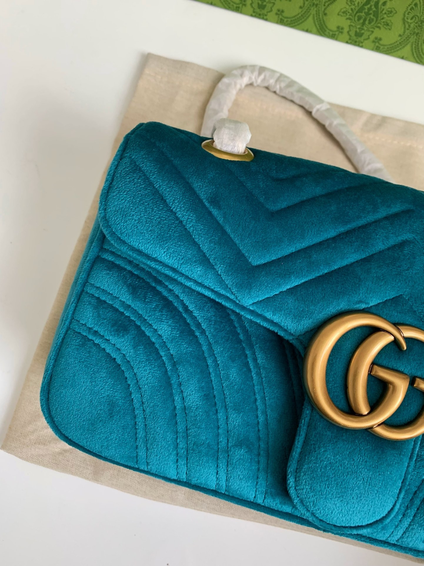 「#2452」Gucci Marmont Series of Cashmere cross-body bag Size:26*15*7cm - Image 3