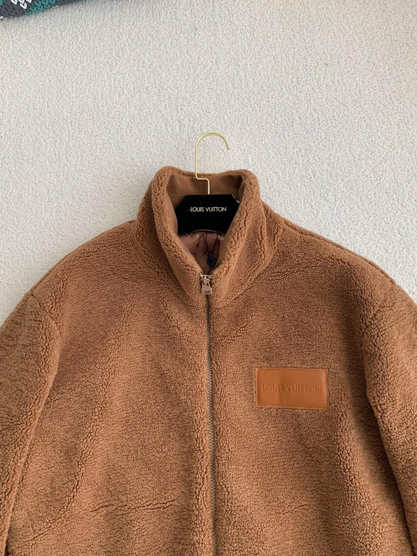 「#2520」Louis Vuitton Jacquard vertical collar zipper fleece jacket - Image 3