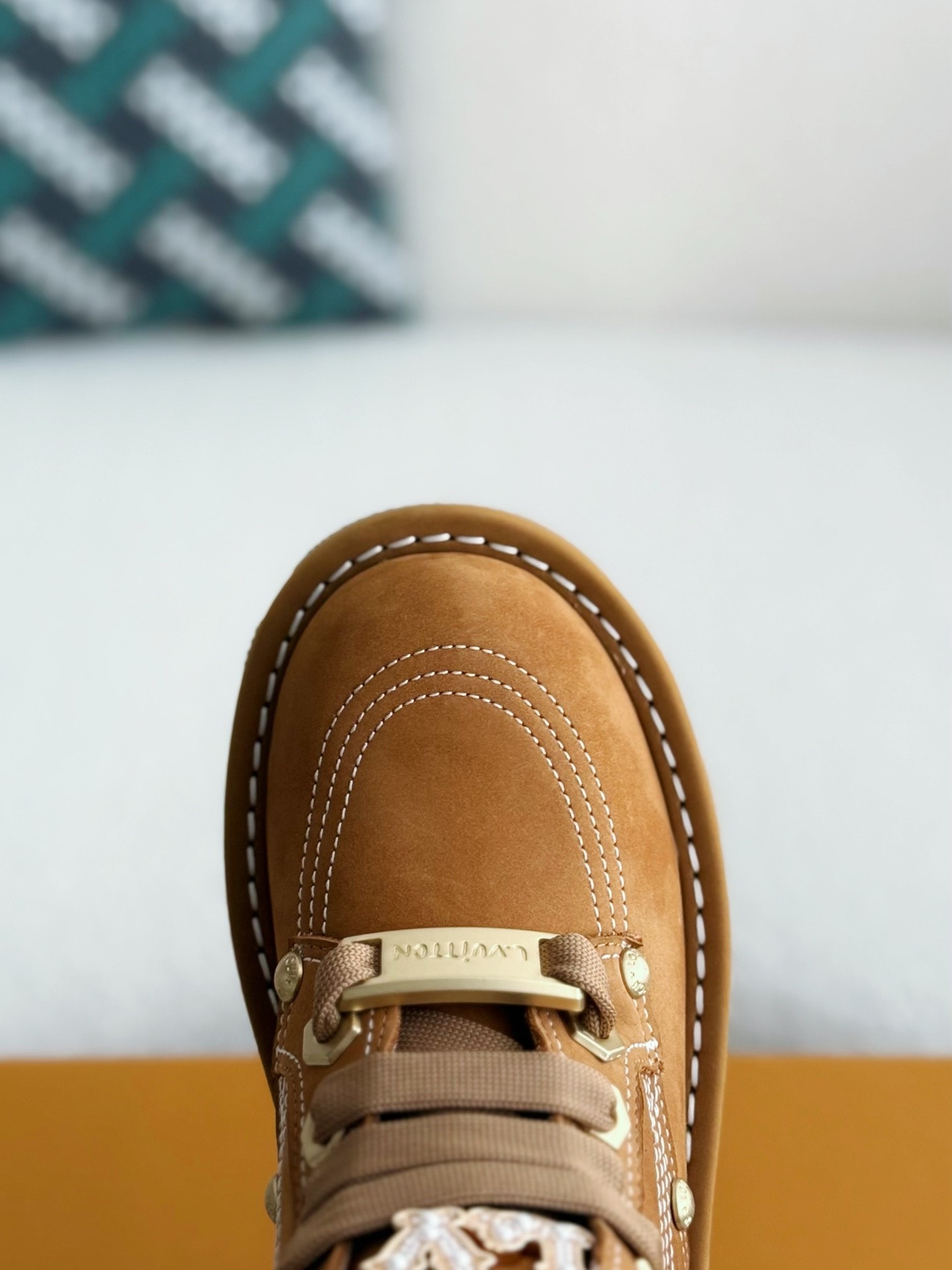 「#2556」LOUIS VUITTON Round toe lace-up boots - Image 10