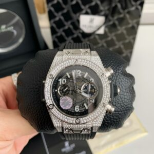 「#2608」Hublot full diamond chronograph v2 version watch