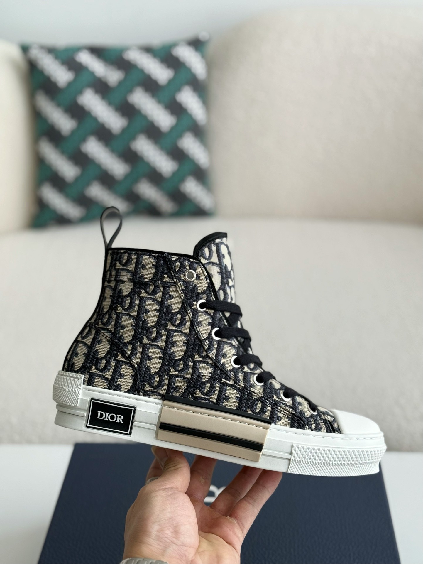 「#2621」Dior B23 logo print high top sneakers - Image 6