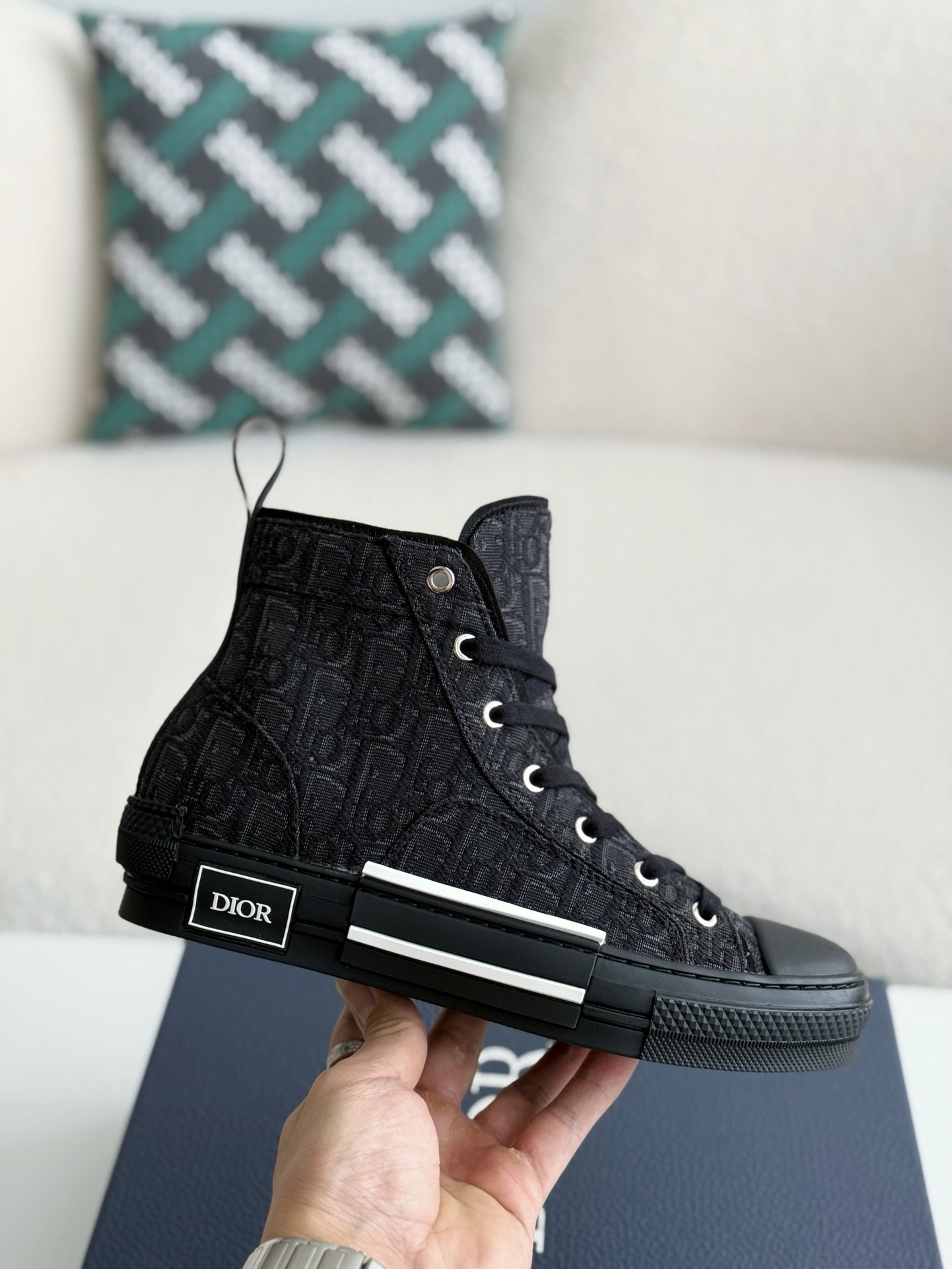 「#2622」Dior B23 logo print high top sneakers - Image 6