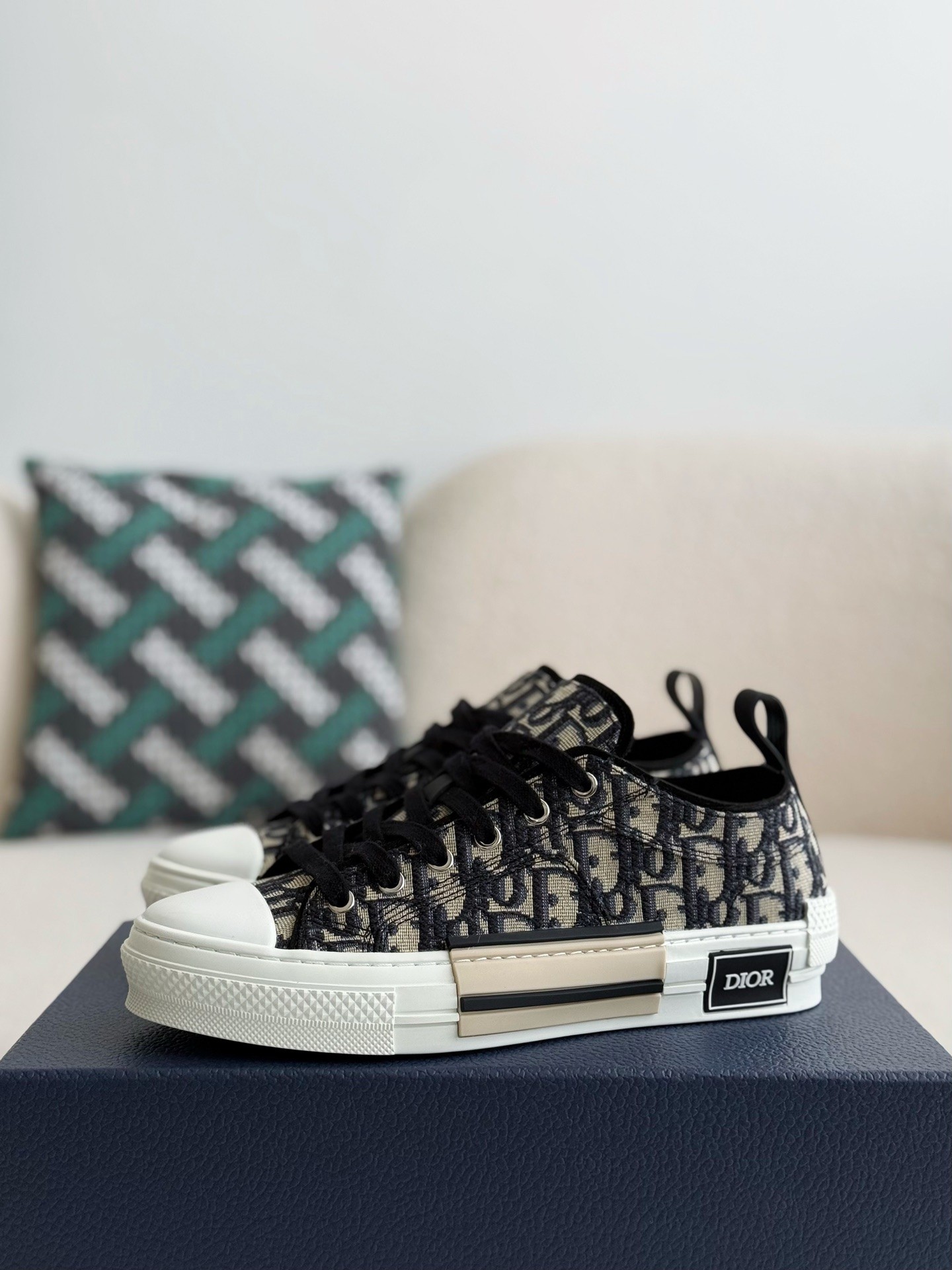 「#2623」Dior B23 logo print low top sneakers