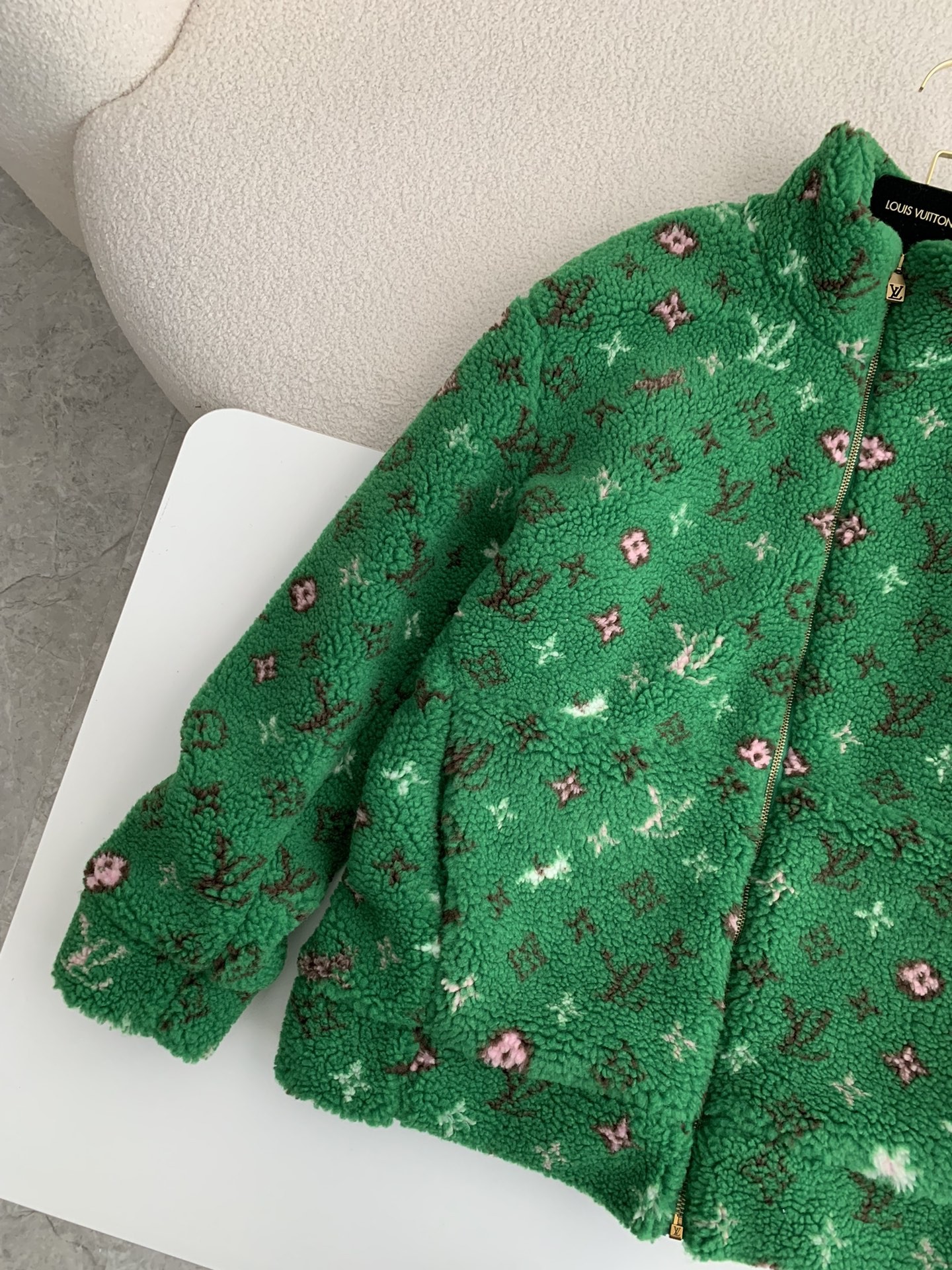 「#2636」Louis Vuitton Jacquard vertical collar zipper fleece jacket - Image 2