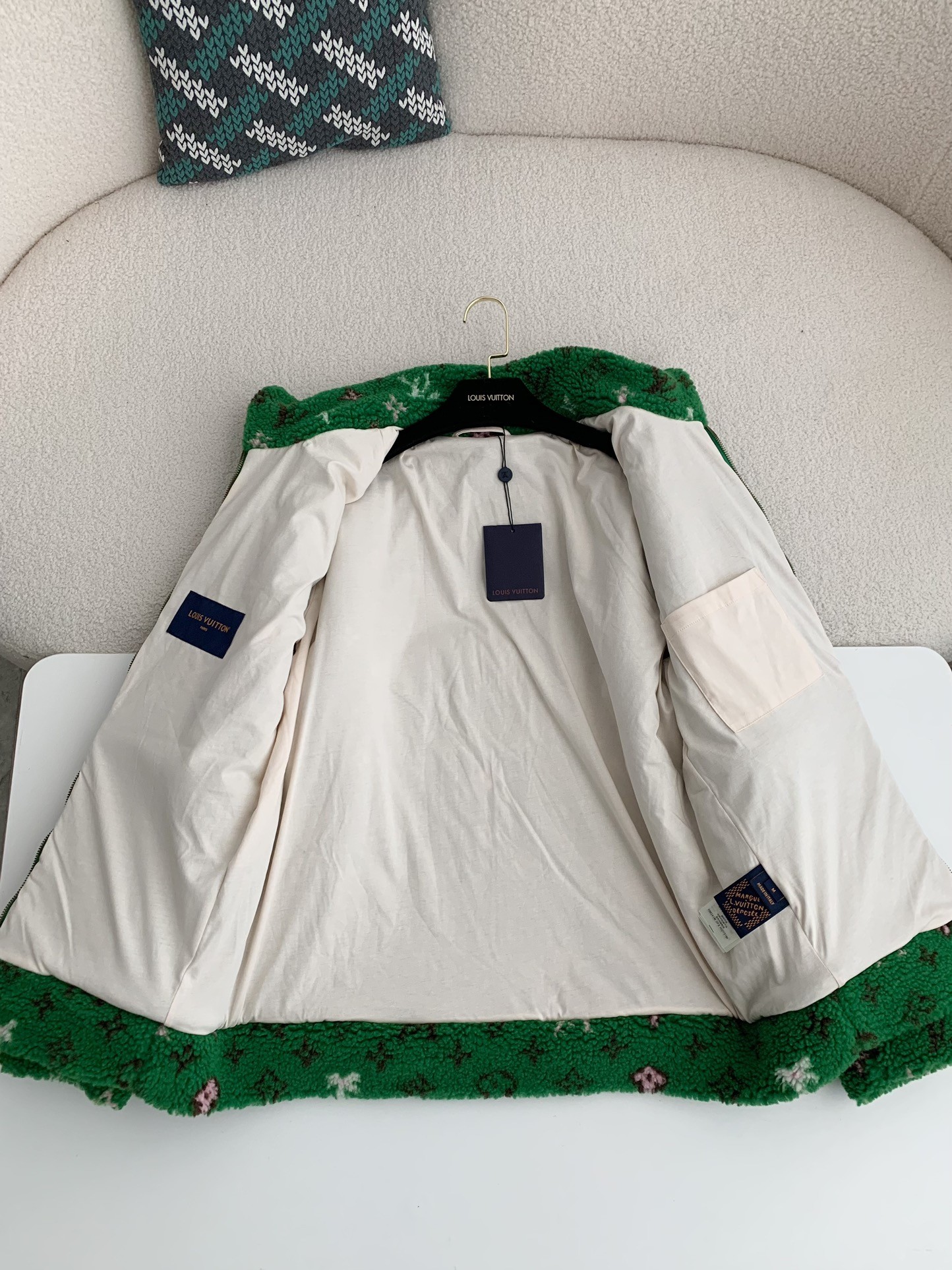 「#2636」Louis Vuitton Jacquard vertical collar zipper fleece jacket - Image 9