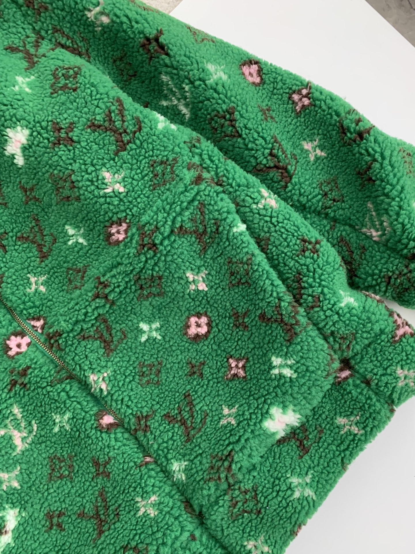 「#2636」Louis Vuitton Jacquard vertical collar zipper fleece jacket - Image 4