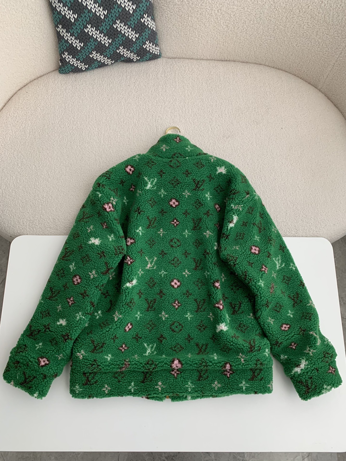 「#2636」Louis Vuitton Jacquard vertical collar zipper fleece jacket - Image 7