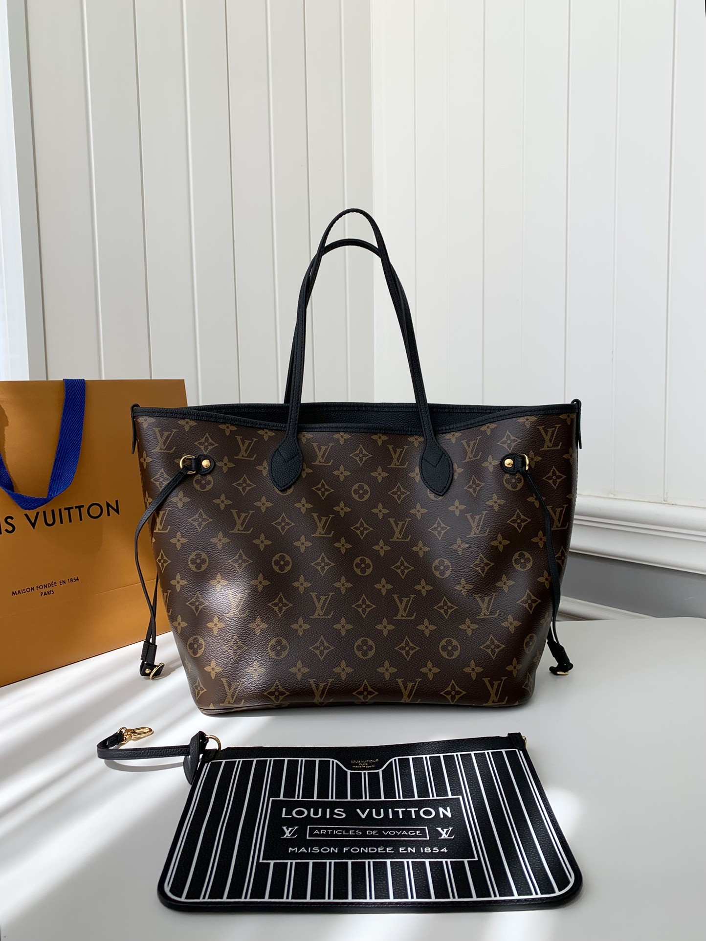 「#2653」Louis Vuitton Counter Seasonal New NEVERFULL INSIDE OUT Medium Shopping Bag M12061 Size:28*14*31cm