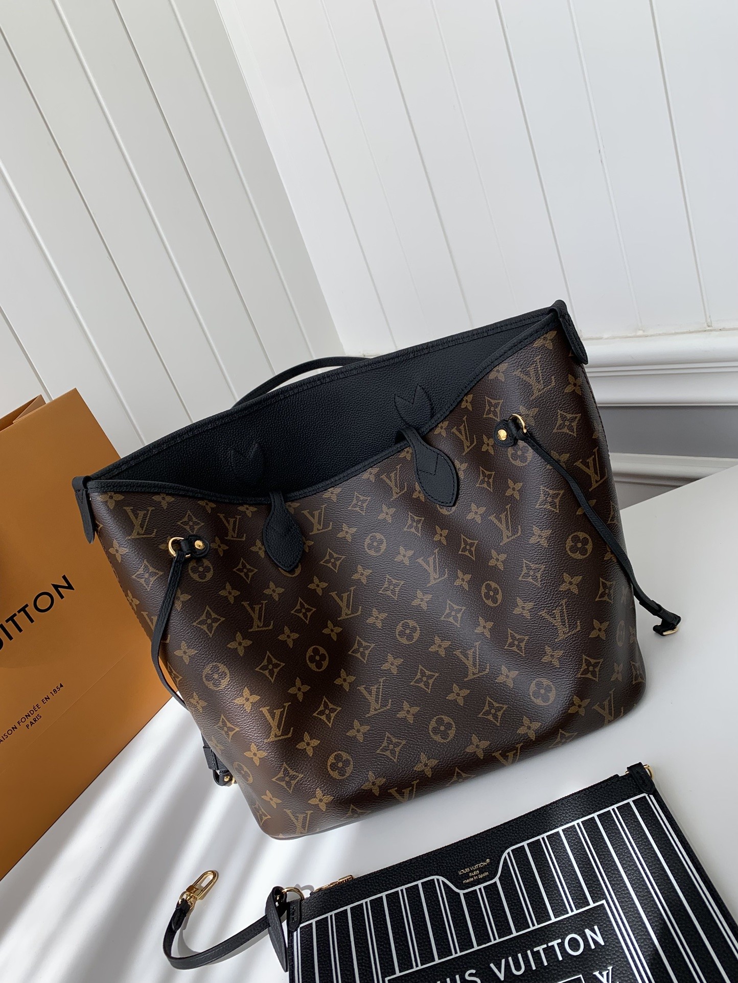 「#2653」Louis Vuitton Counter Seasonal New NEVERFULL INSIDE OUT Medium Shopping Bag M12061 Size:28*14*31cm - Image 2