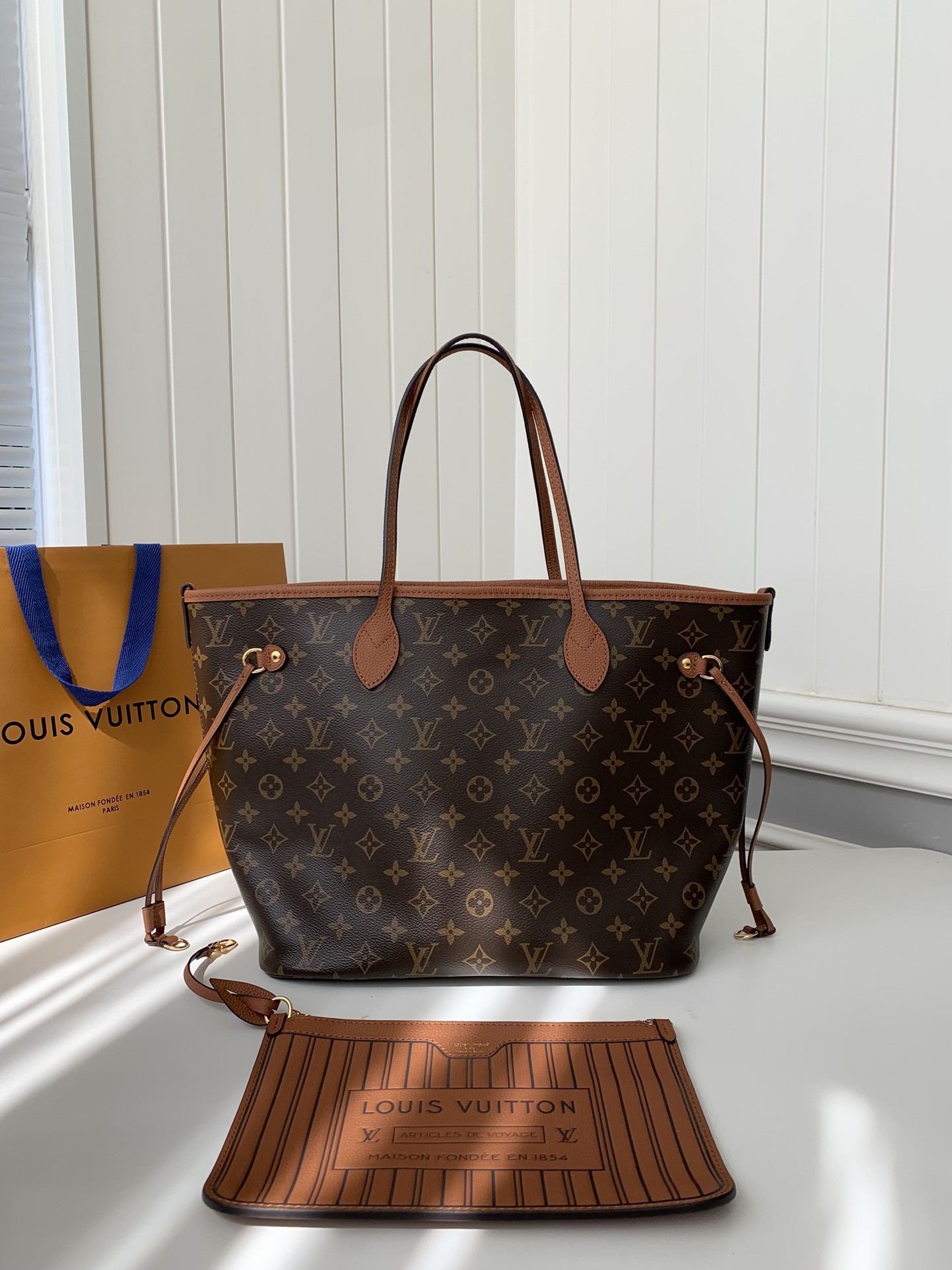 「#2654」Louis Vuitton Counter Seasonal New NEVERFULL INSIDE OUT Medium Shopping Bag M12061 Size:28*14*31cm