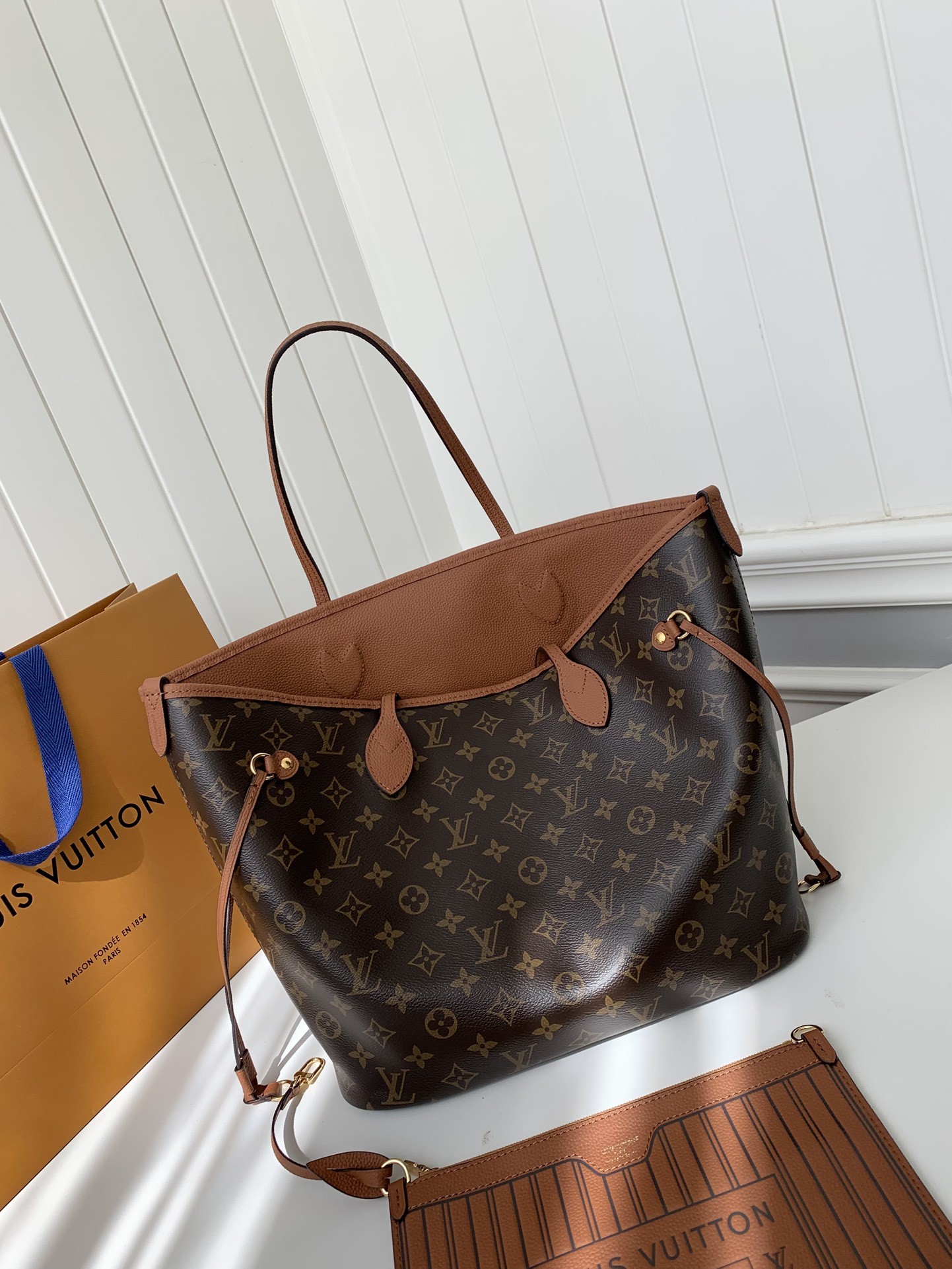 「#2654」Louis Vuitton Counter Seasonal New NEVERFULL INSIDE OUT Medium Shopping Bag M12061 Size:28*14*31cm - Image 2