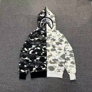 「#2661」bape shark yin and yang luminous camouflage shark sweatshirt