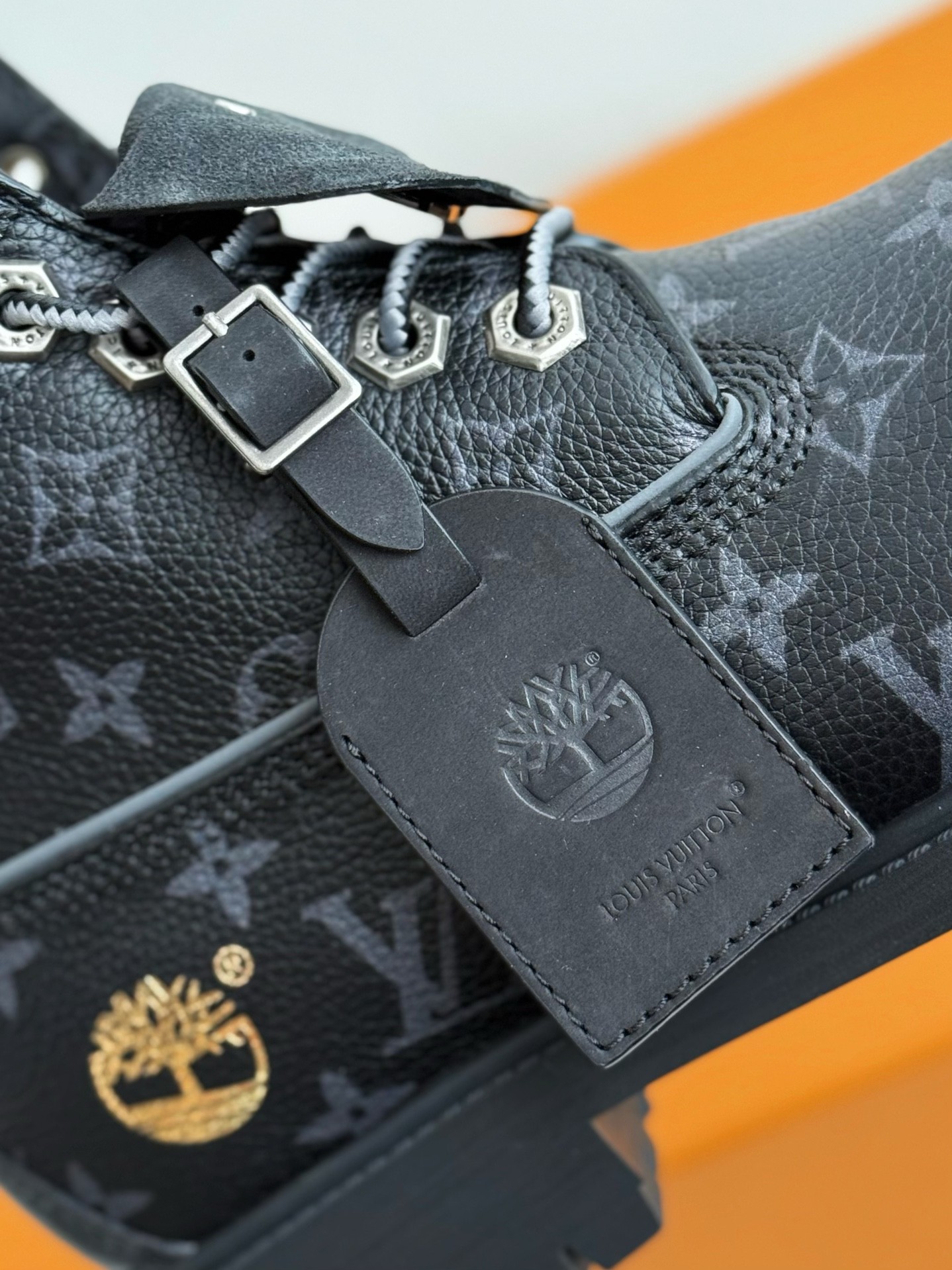 「#2432」louis vuitton & timberland Black boots/Martin boots/boots - Image 10