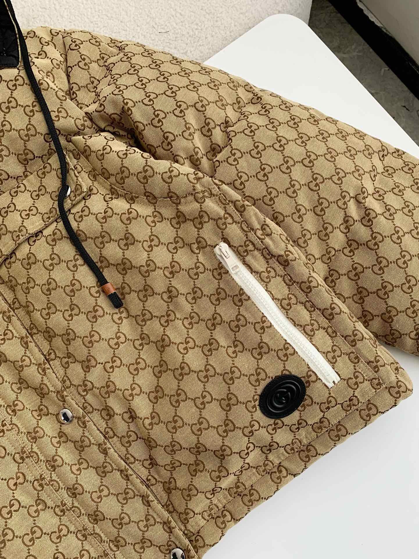「#2691」Gucci Casual FW22 Full Print Drawstring Down Jacket - Image 4