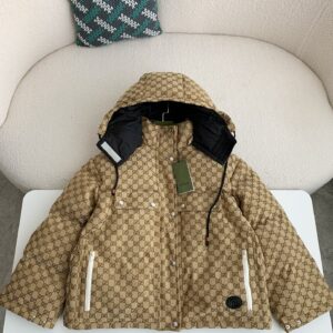 「#2691」Gucci Casual FW22 Full Print Drawstring Down Jacket