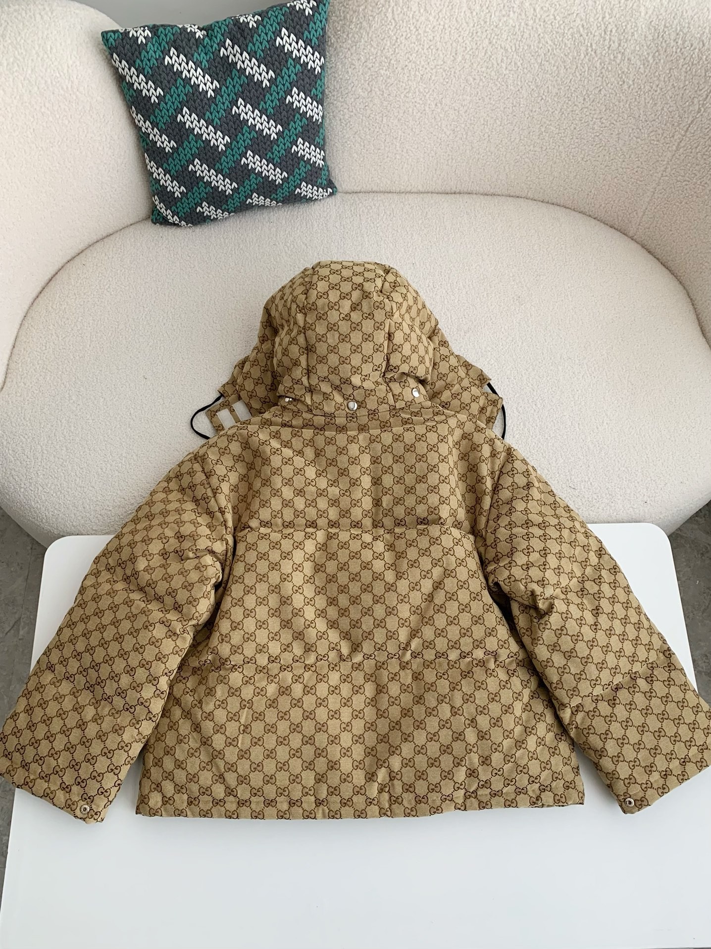 「#2691」Gucci Casual FW22 Full Print Drawstring Down Jacket - Image 9