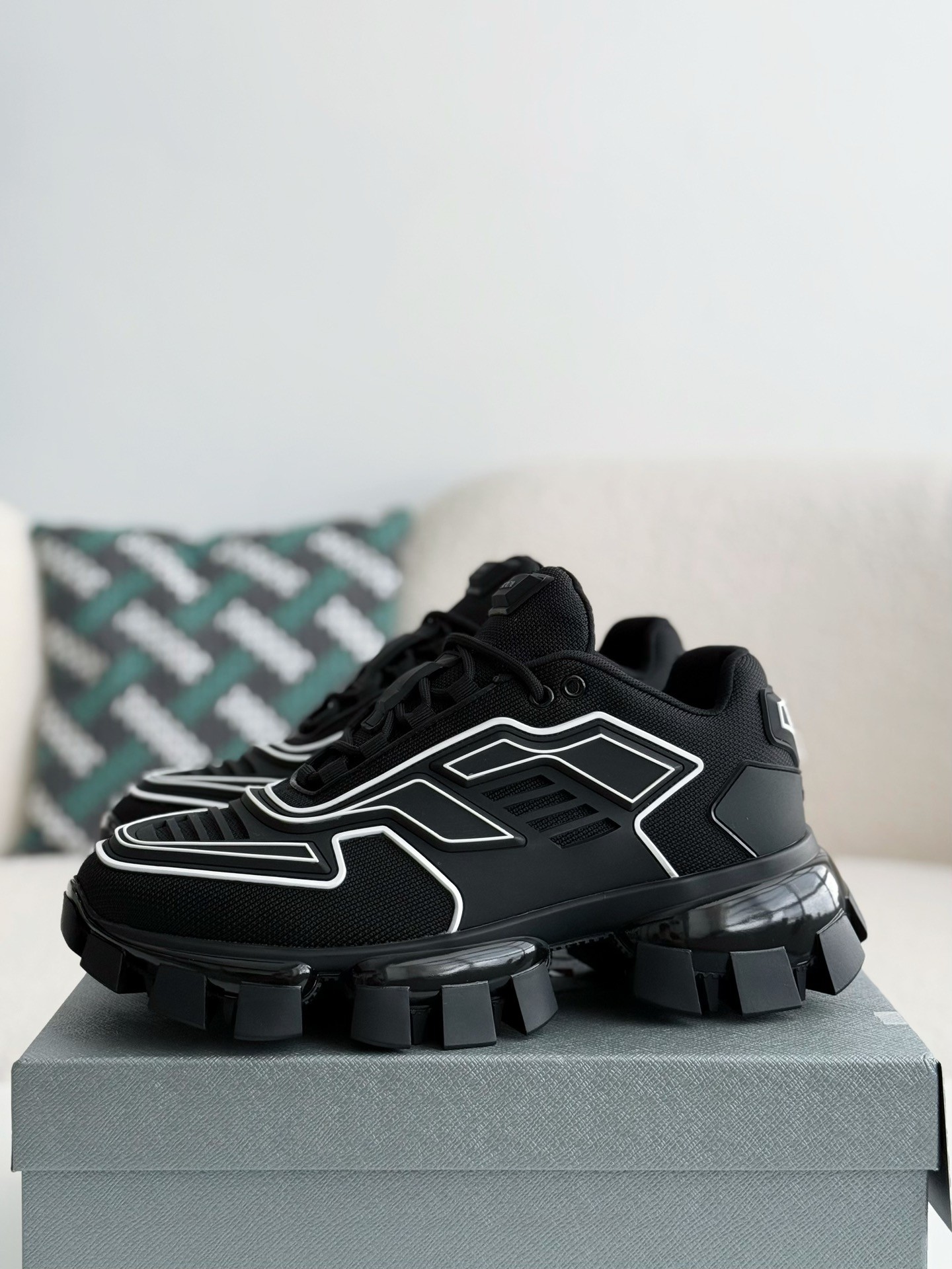 「#2717」Prada Cloudbus Thunder technology fabric sneakers