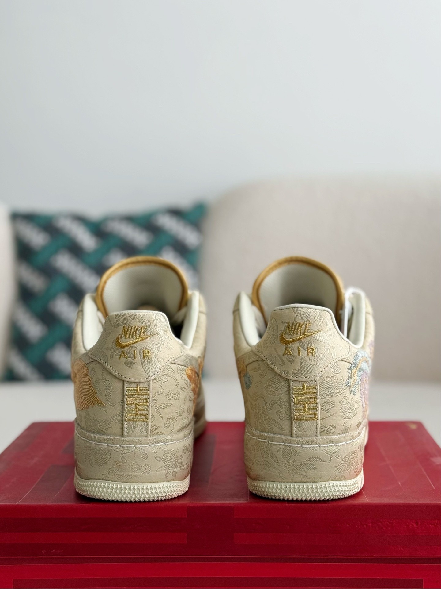 「#2724」Nike Air FORCE 1 Dragon and Phoenix Present Good Omens Sneakers - Image 3