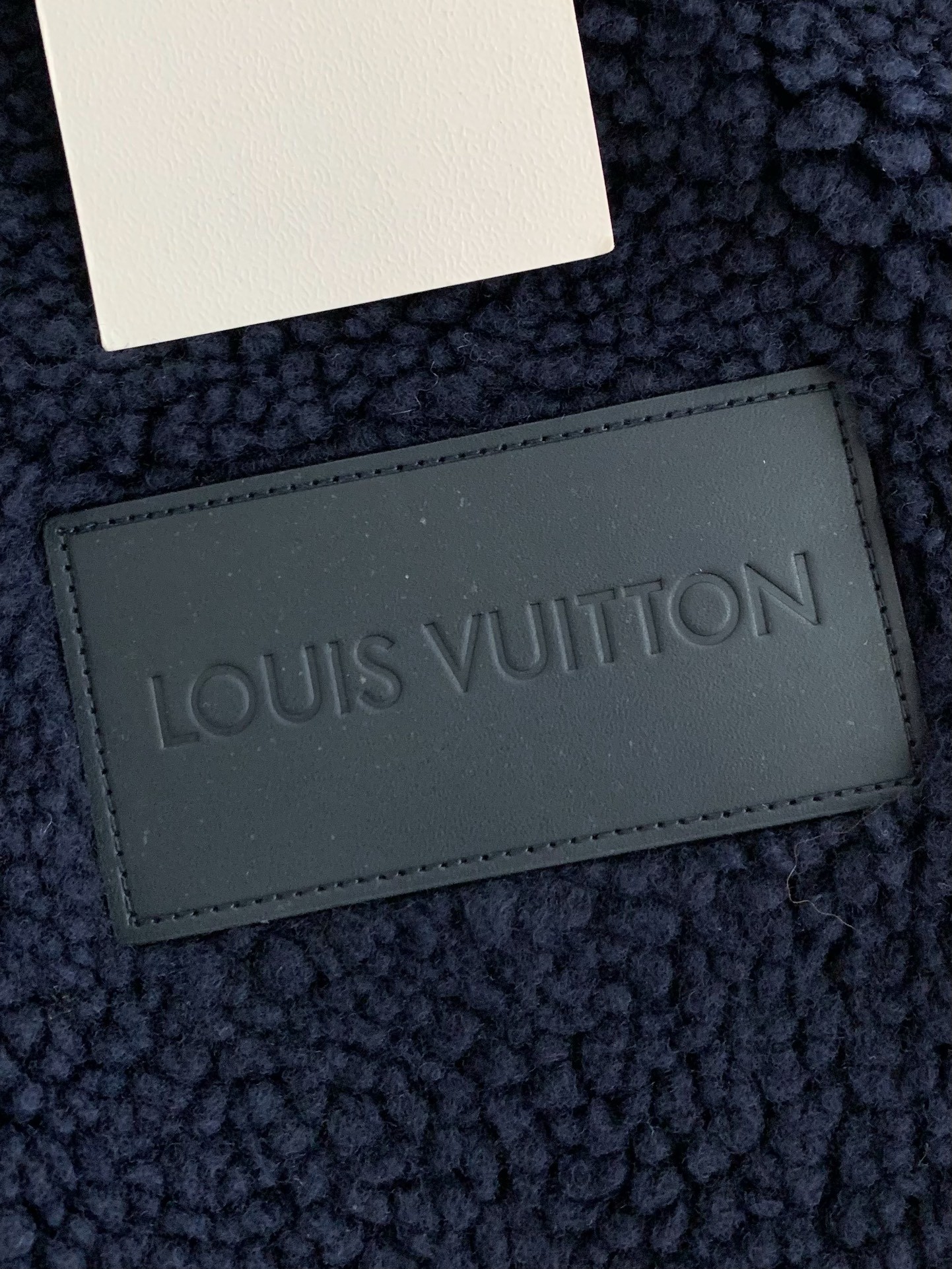 「#2713」Louis Vuitton Embossed leather patch long-sleeve fleece jacket - Image 5