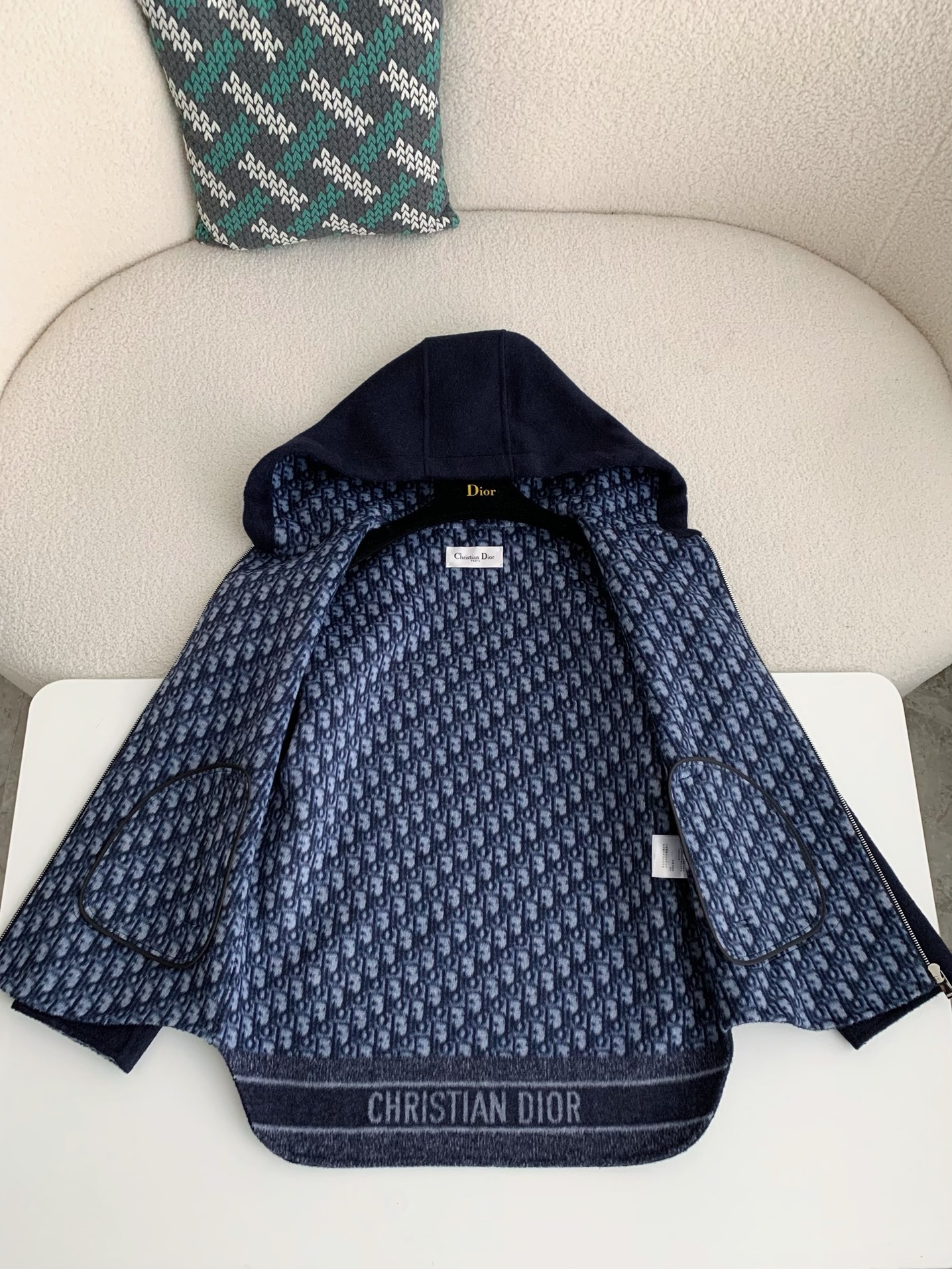 「#2744」Dior Hat zipper jacket,Material: 99% Wool 1% Mulberry Silk - Image 9