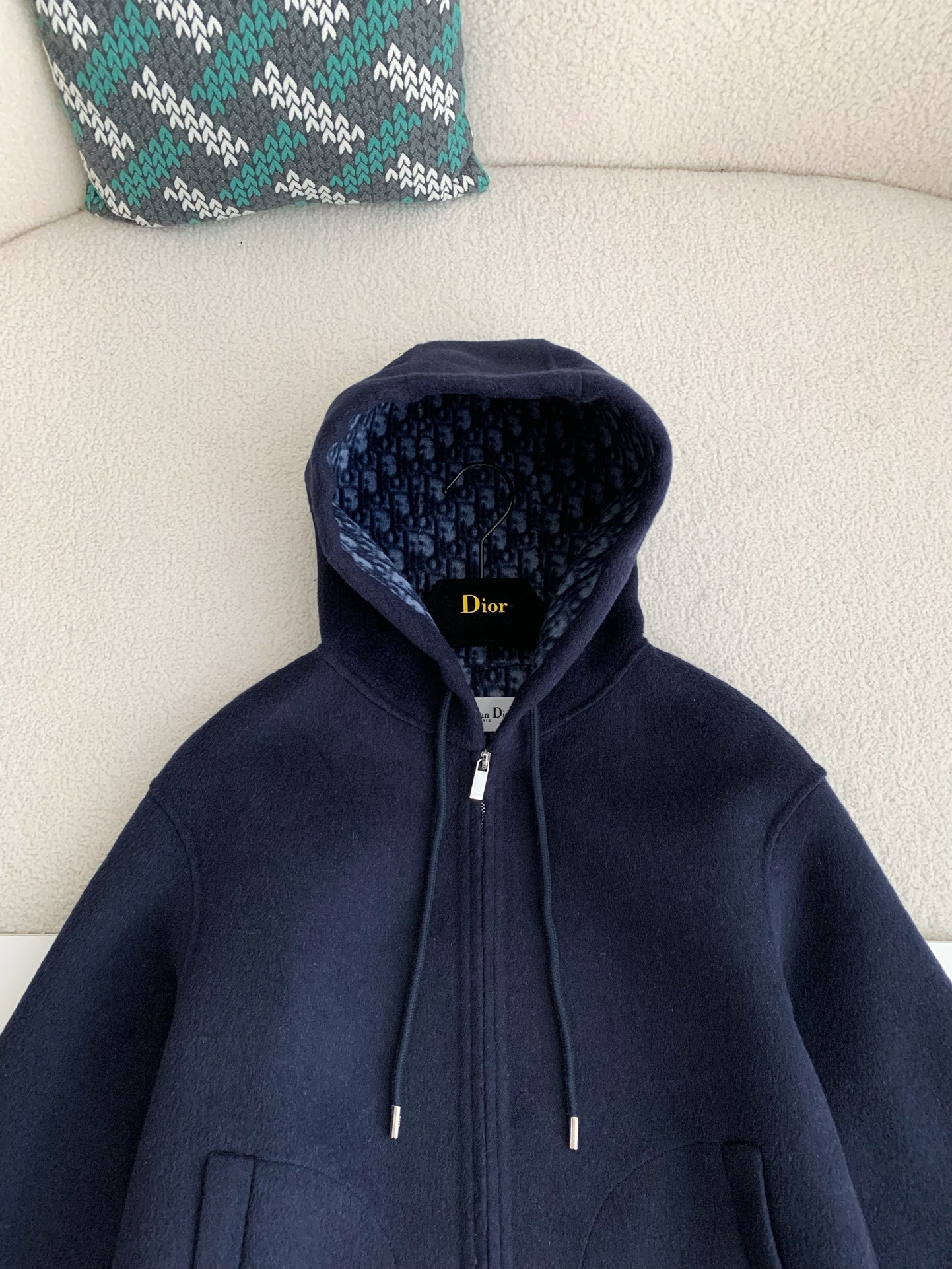 「#2744」Dior Hat zipper jacket,Material: 99% Wool 1% Mulberry Silk - Image 3