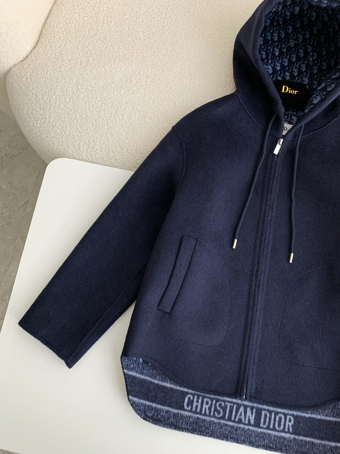 「#2744」Dior Hat zipper jacket,Material: 99% Wool 1% Mulberry Silk - Image 2