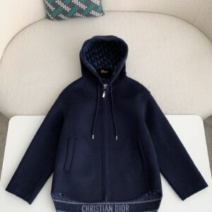 「#2744」Dior Hat zipper jacket,Material: 99% Wool 1% Mulberry Silk