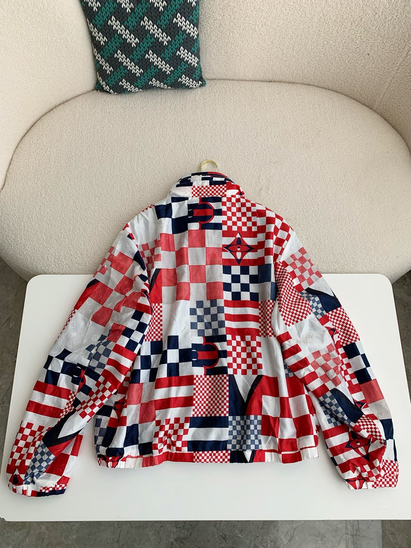 「#2745」Louis Vuitton SS24 Logo Patchwork Mandarin-collar Jacket - Image 8