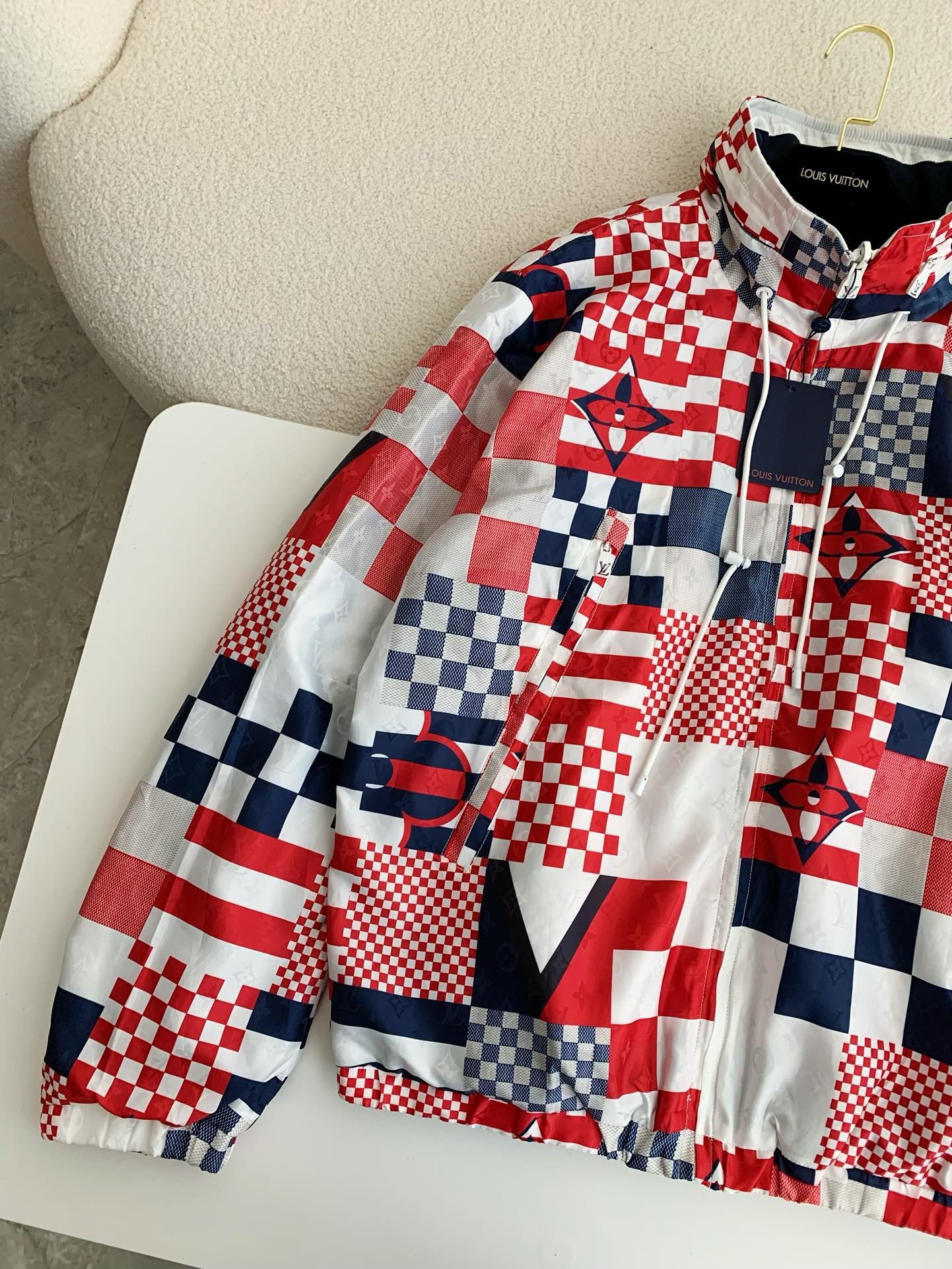 「#2745」Louis Vuitton SS24 Logo Patchwork Mandarin-collar Jacket - Image 2
