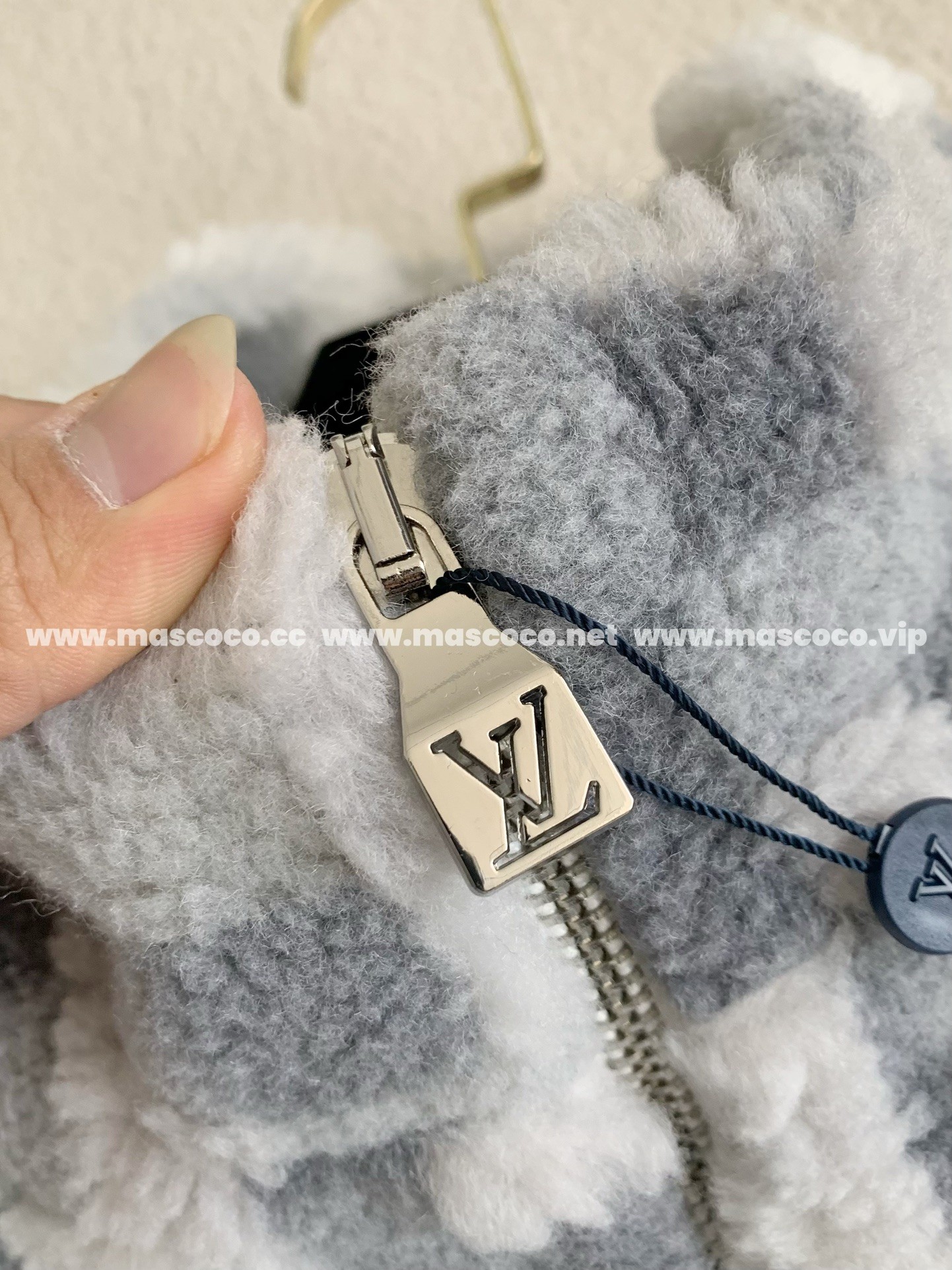 「#2766」Louis Vuitton Ski Series FW24 Checkerboard Color-Block Fleece Jacket - Image 6