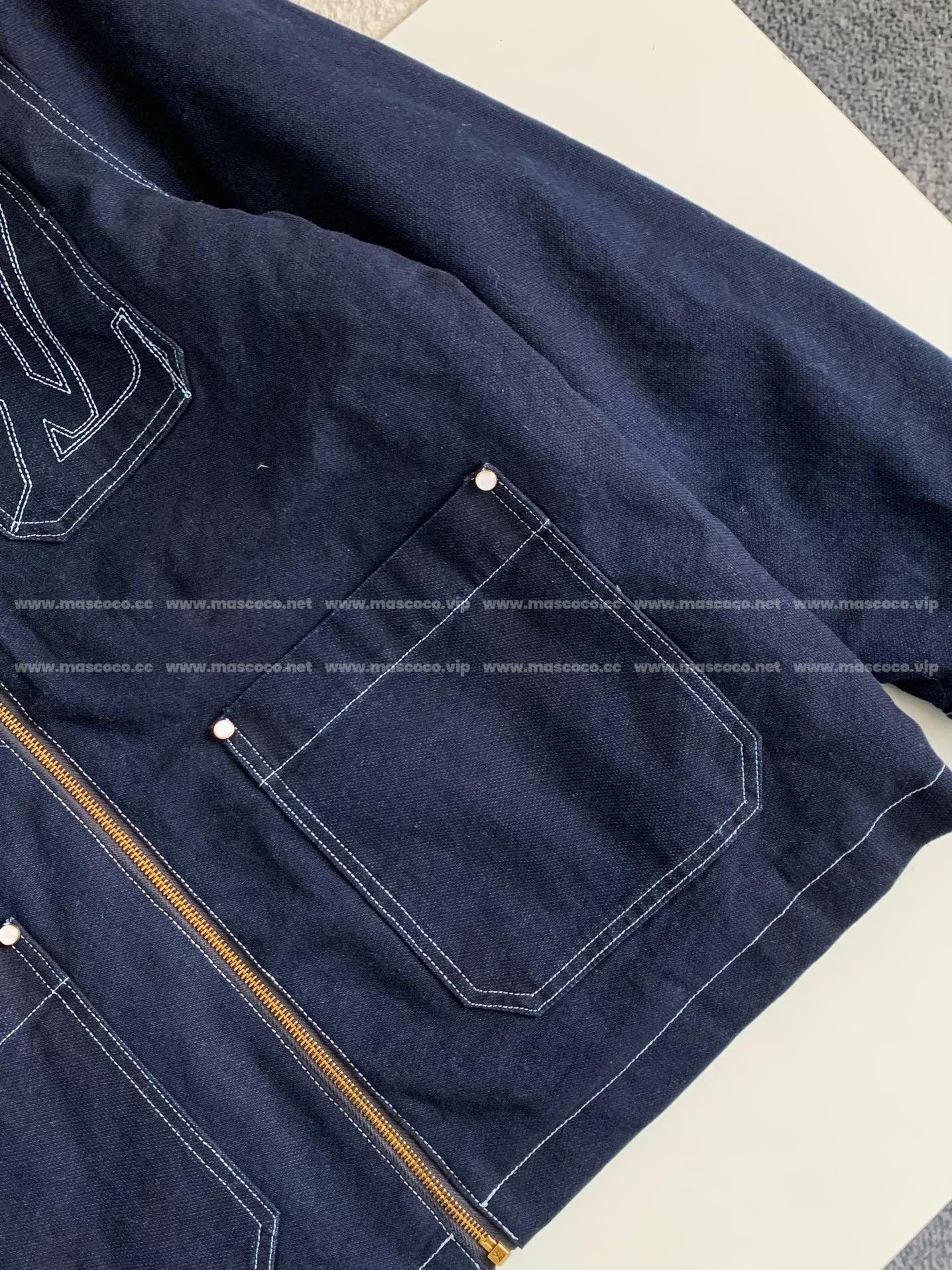「#2841」Louis Vuitton SS25 Zippered open-and-closed spliced turn-down collar jacket - Image 4