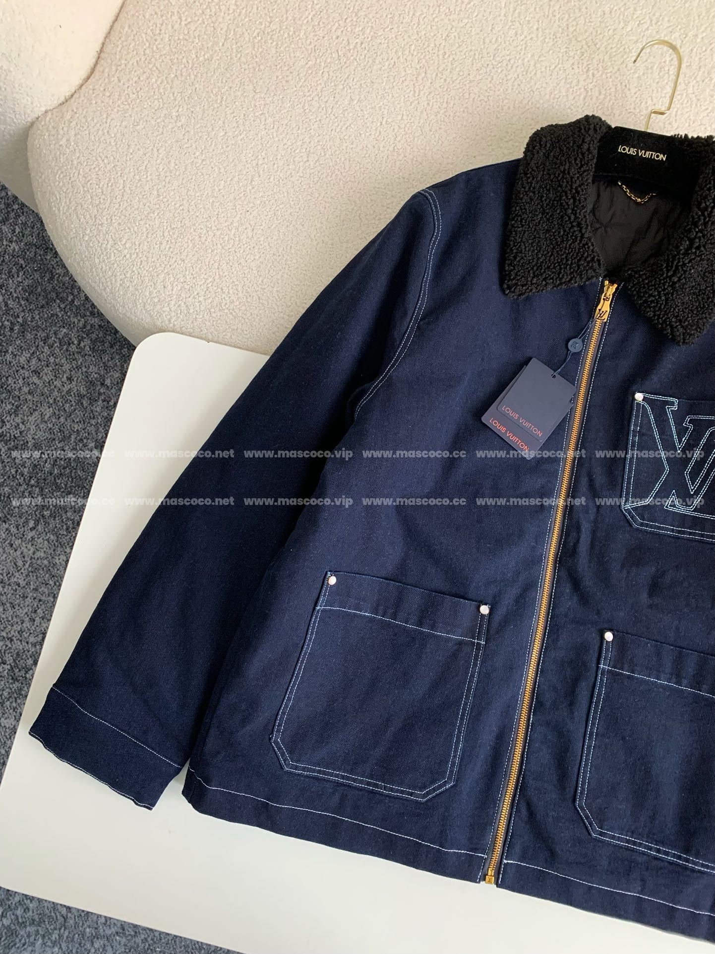 「#2841」Louis Vuitton SS25 Zippered open-and-closed spliced turn-down collar jacket - Image 2