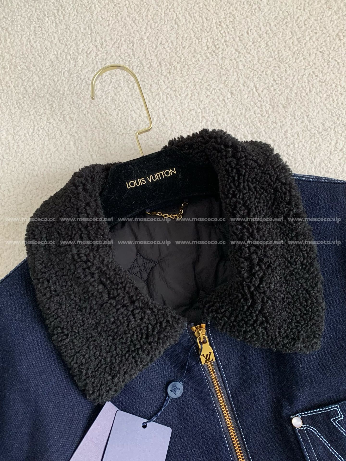 「#2841」Louis Vuitton SS25 Zippered open-and-closed spliced turn-down collar jacket - Image 8
