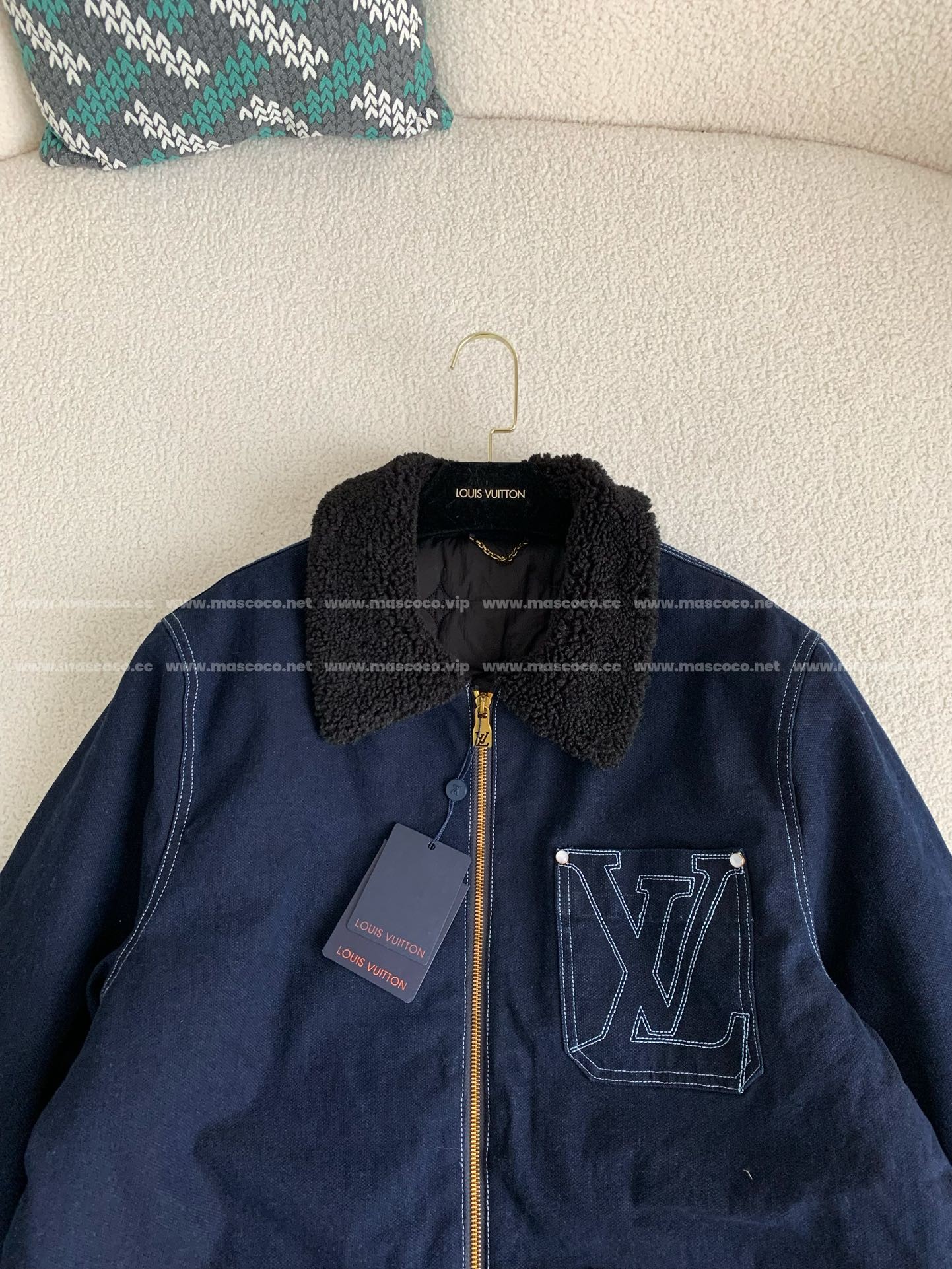 「#2841」Louis Vuitton SS25 Zippered open-and-closed spliced turn-down collar jacket - Image 3