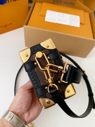 「#2855」Louis Vuitton Small SIDE TRUNK Handbag M46815 Yellow Flower, Size: 18*12.5*8cm - Image 5