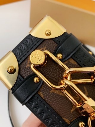 「#2855」Louis Vuitton Small SIDE TRUNK Handbag M46815 Yellow Flower, Size: 18*12.5*8cm - Image 9