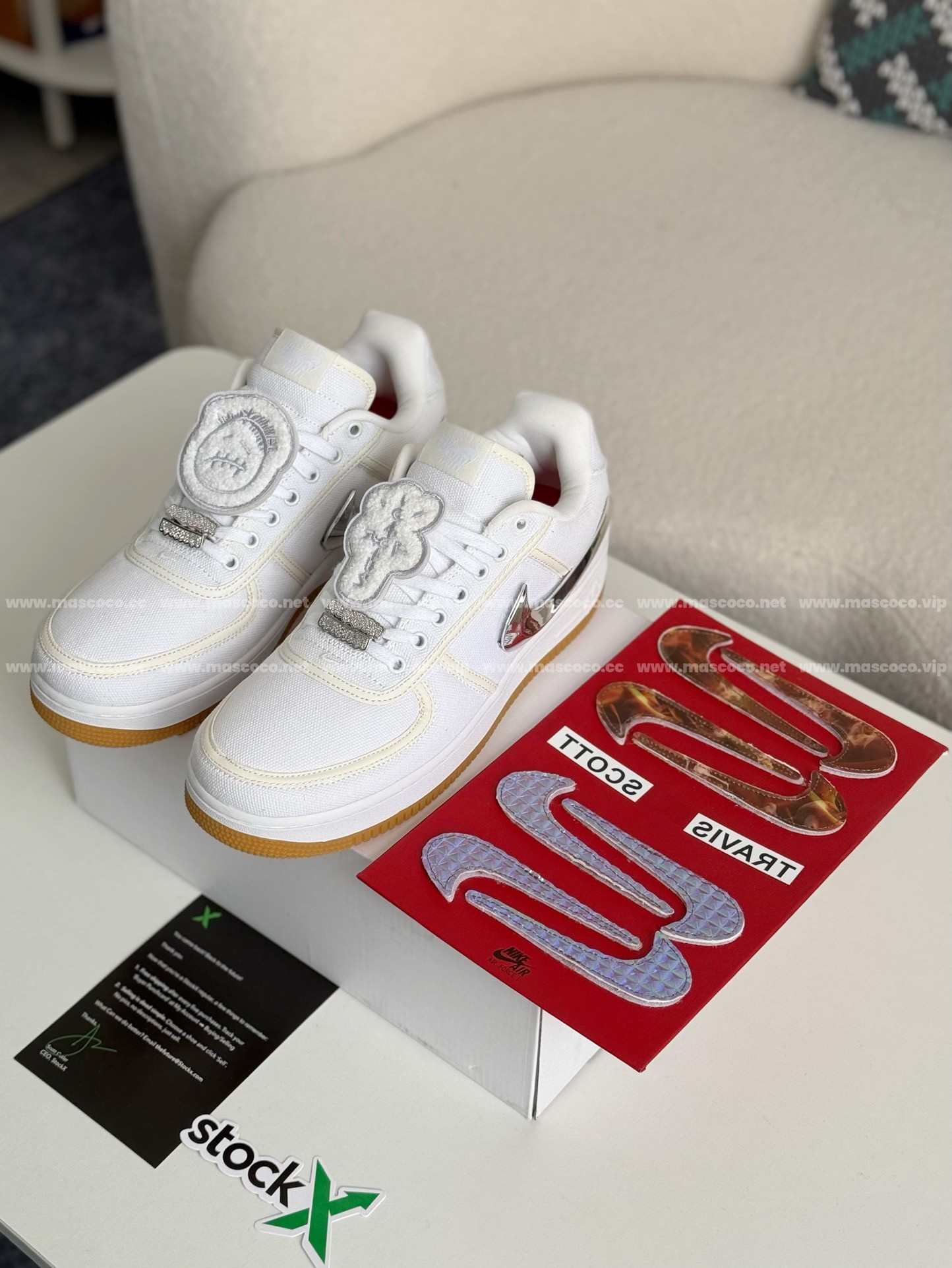 「#2989」Travis Scott x Nike Air Force 1 sneakers - Image 4
