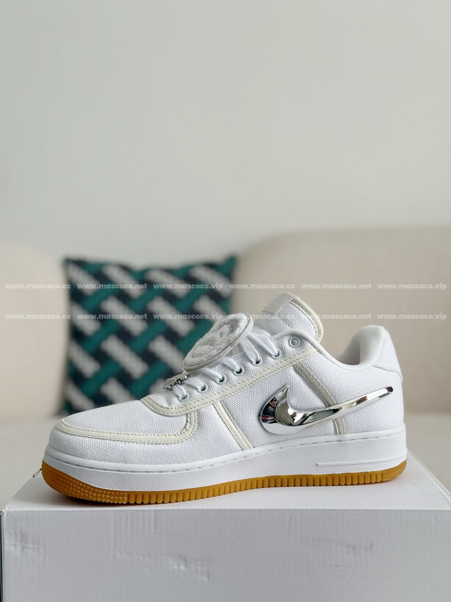 「#2989」Travis Scott x Nike Air Force 1 sneakers - Image 5