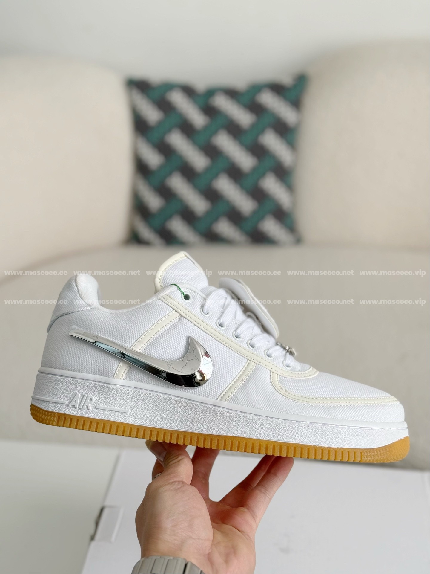 「#2989」Travis Scott x Nike Air Force 1 sneakers - Image 7