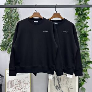 「#3057」offwhite fuzzy arrow round neck sweatshirt