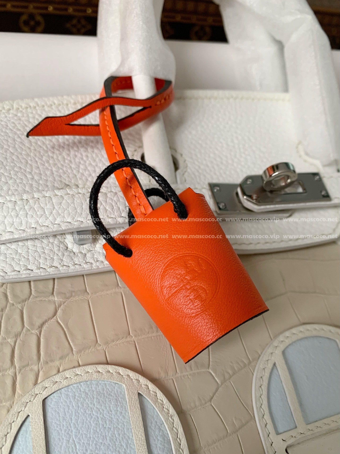 「#3068」Hermes Limited Edition Birkin 25cm,American crocodile leather togo calfskin - Image 7
