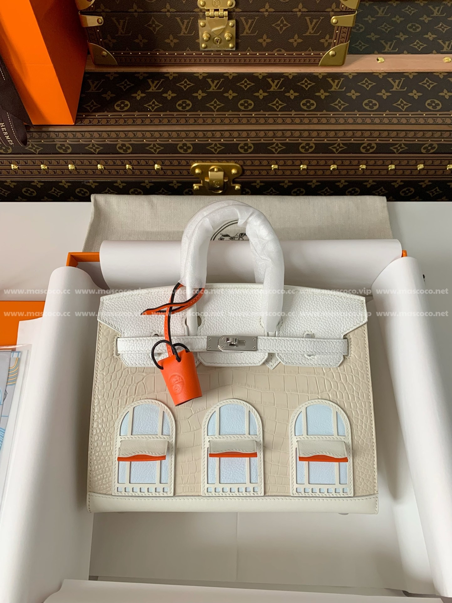 「#3068」Hermes Limited Edition Birkin 25cm,American crocodile leather togo calfskin - Image 2