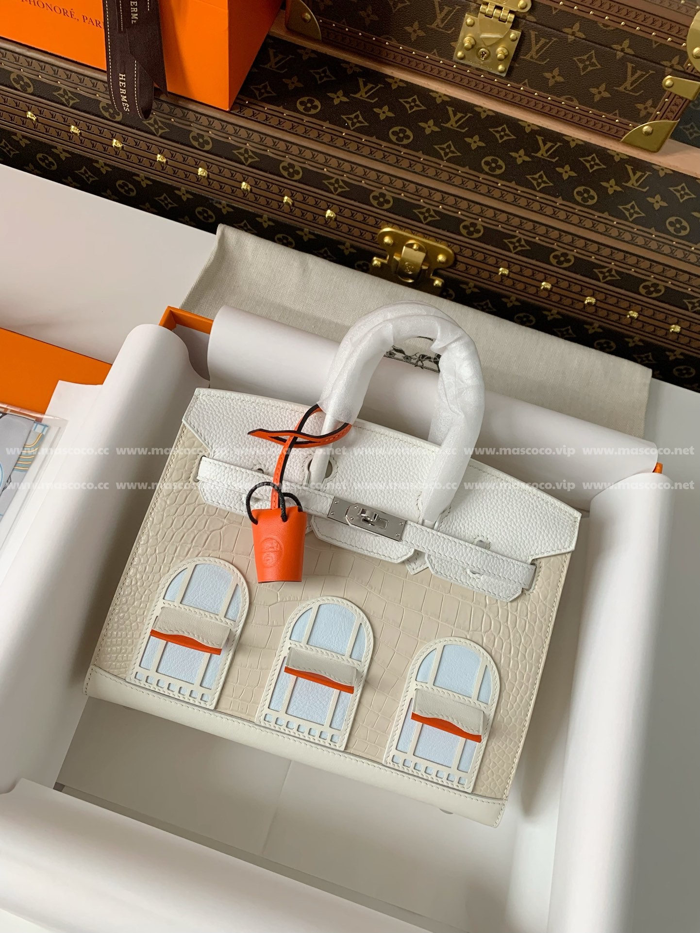 「#3068」Hermes Limited Edition Birkin 25cm,American crocodile leather togo calfskin - Image 3