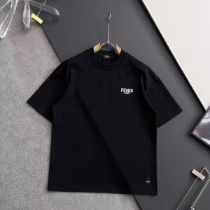「#3070」Fendi alloy letter logo round neck T-shirt