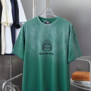 「#3102」Balenciaga Spring/Summer New Flame Hot Diamond T-shirt