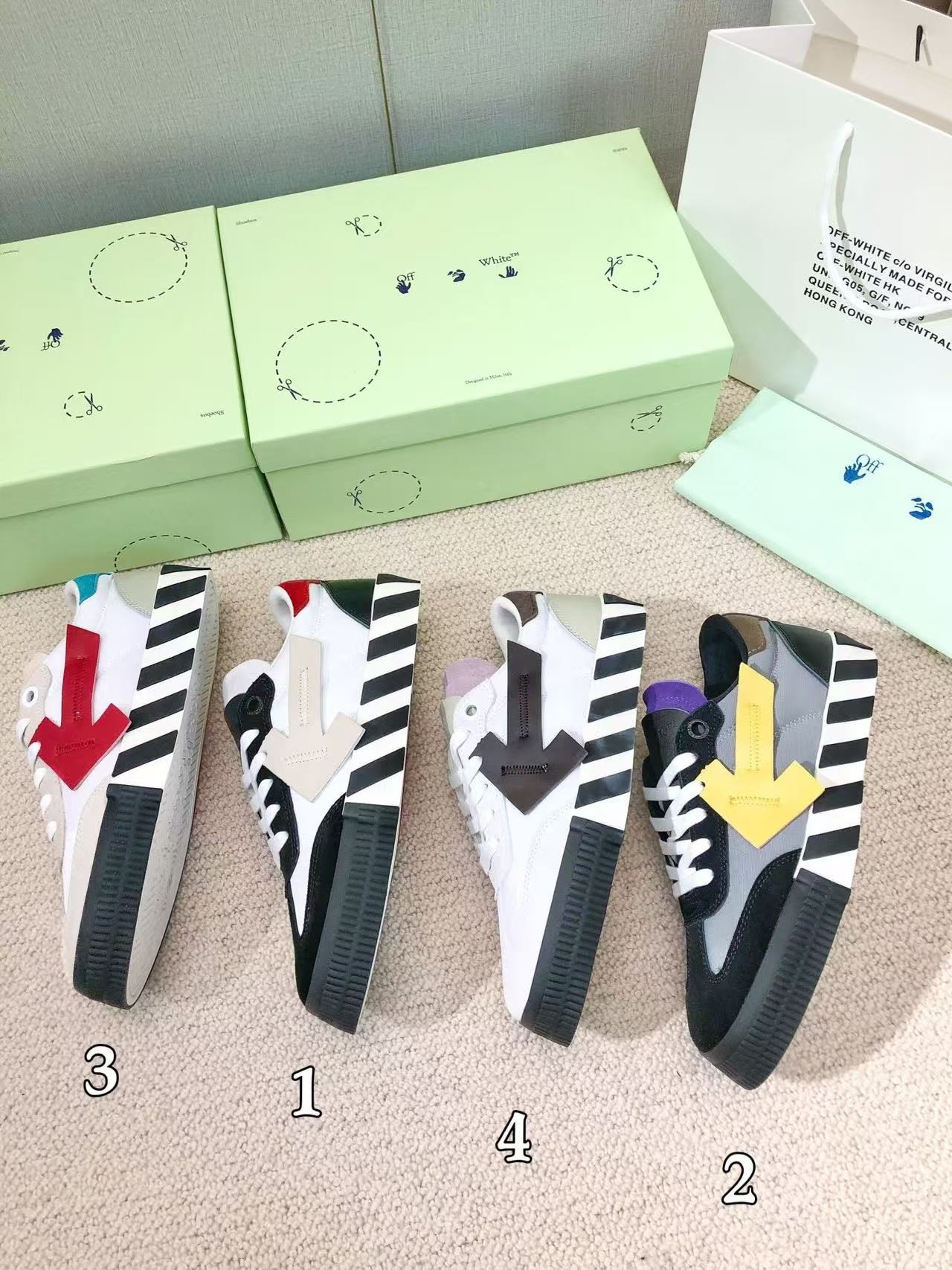 「#3245」Off-White color-blocked arrows with geometric patterns, multi-color matching, sneakers - Image 2